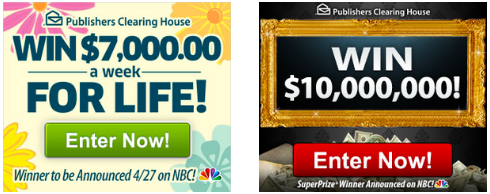 Publishers Clearing House Ad image
